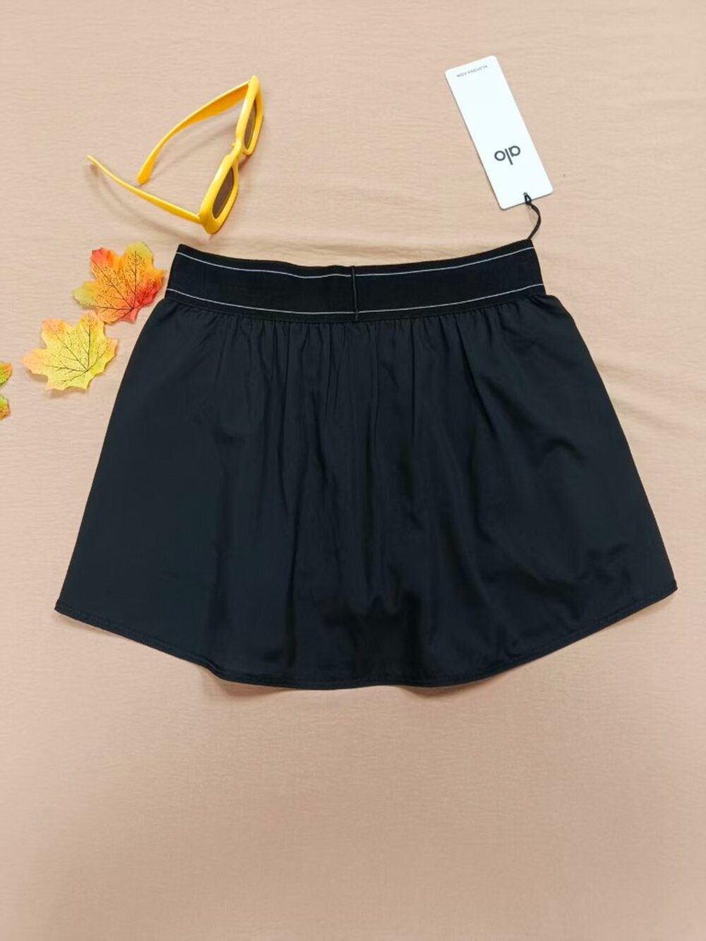 💗Alo Yoga Match Point Tennis Mini Skirt🧚‍Black Tenniscore Trendy & Chic NWT - Picture 6 of 8